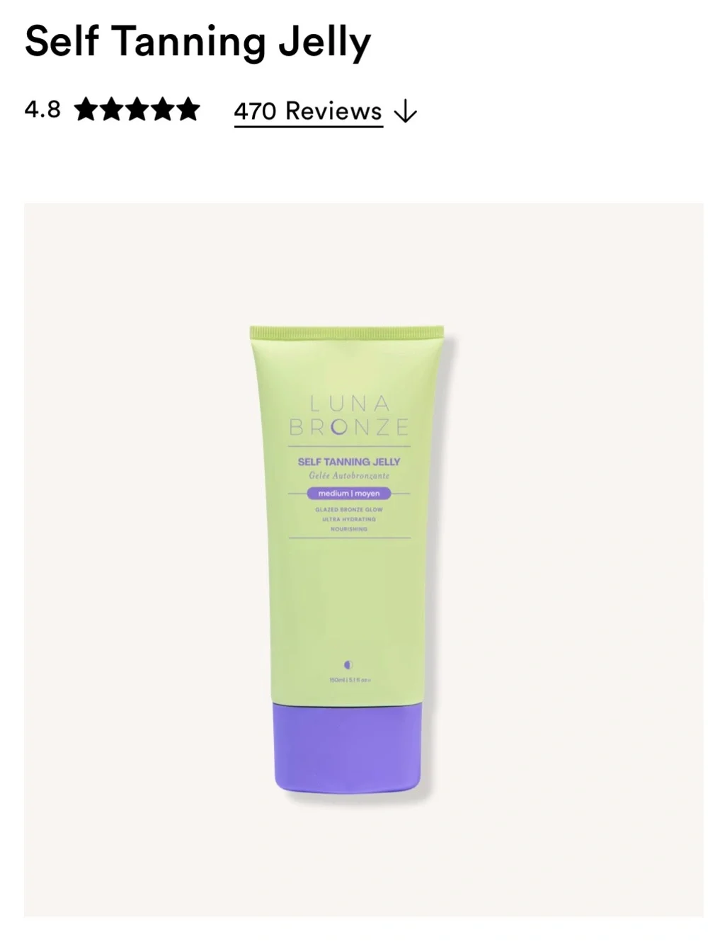 Self Tanning Jelly — Light Green & Purple